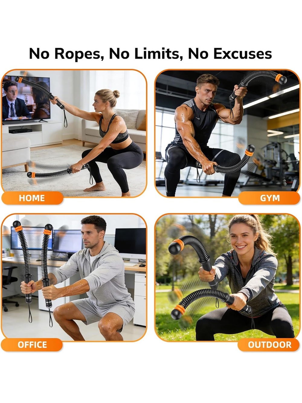 Weighted Ropeless Battle Ropes-Black - Picture 7 of 7